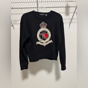 Ralph Lauren Black Crest Sweater Size Large